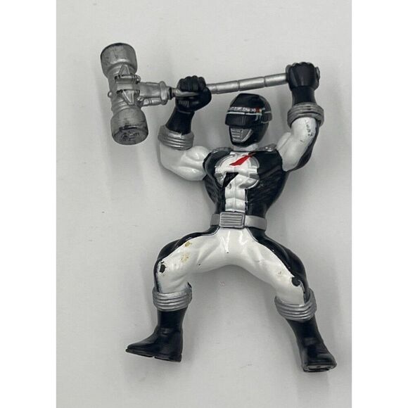 2006 Power Rangers Figure Black & White 3.5" Operation Overdrive - Picture 1 of 3